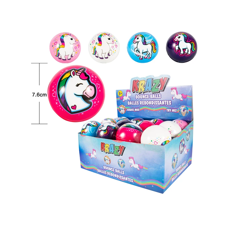 Krazy Super High Bounce Ball 7.6cm Unicorn