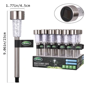 ST-48066, Scotts Solar Stake Light Silvery, 191554480667