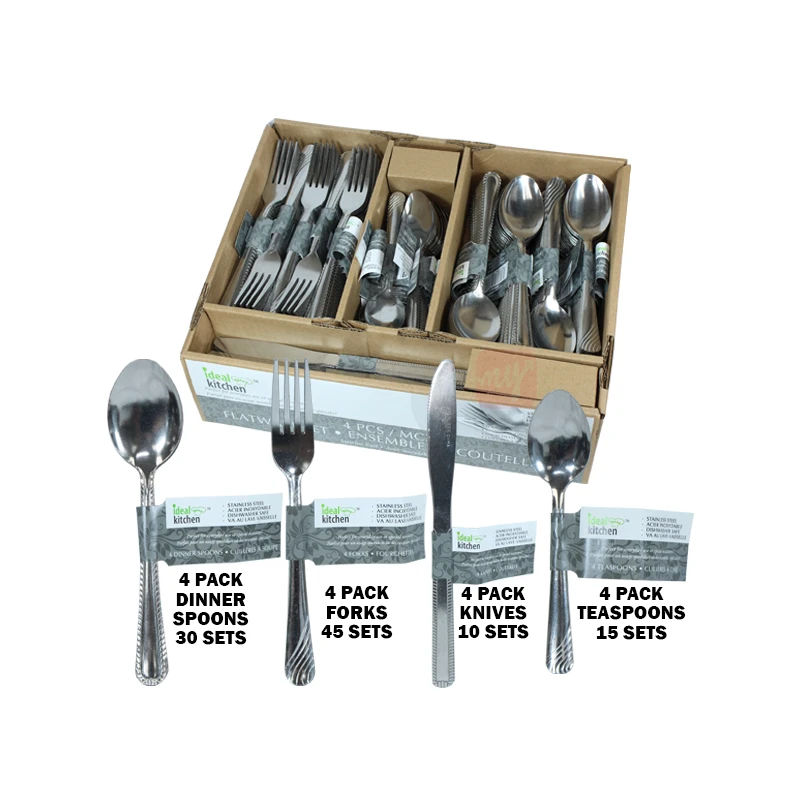 Ideal Kitchen Stainless Steel Cutlery 4PK Assorted Display