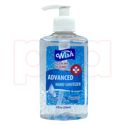 60215, Wish Hand Sanitizer 8oz Regular Pump Vitamin E, 191554602151