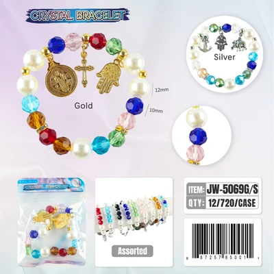JW-5069, Crystal Bracelet Random Color, 887257850011