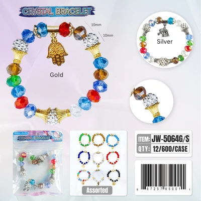JW-5064, Crystal Bracelet Random Color, 887257850011