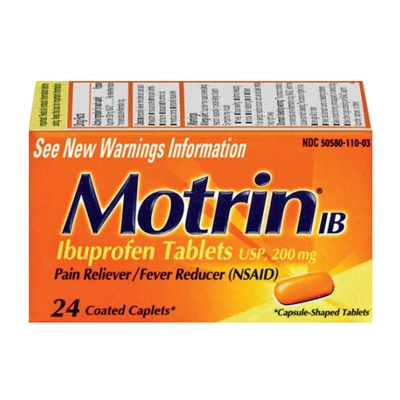 MT24IB, Motrin IB Pain Reliever Fever Reducer 24 Caplets Expired, 300450481269