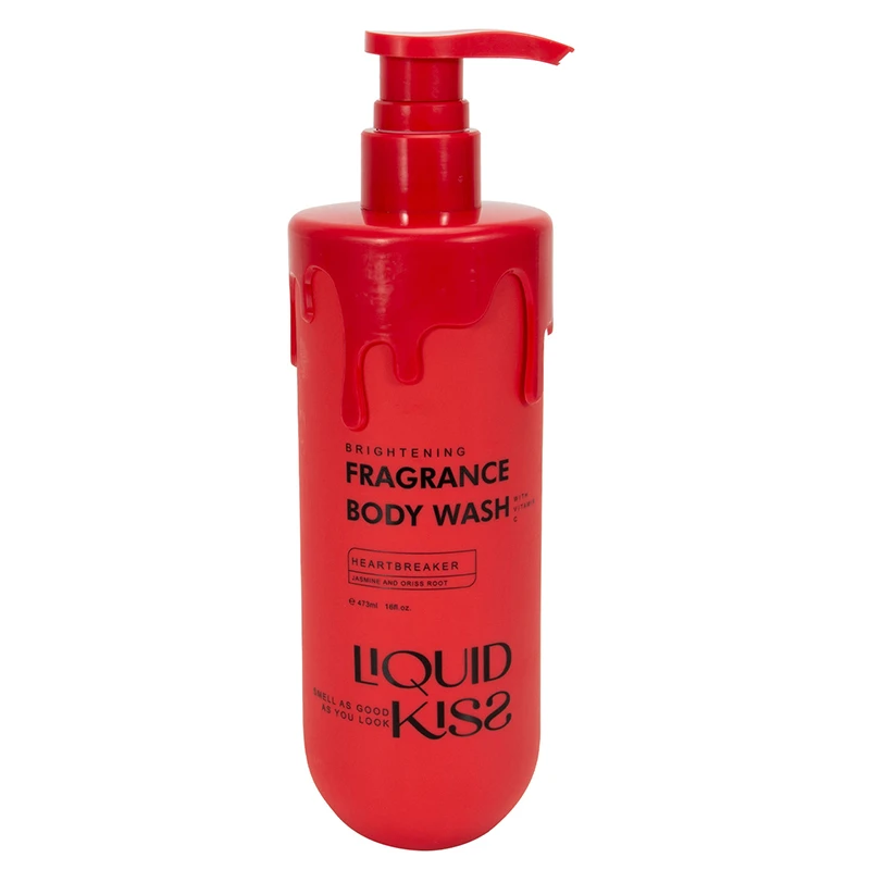 LIQUID KISS Vitamin C Body Wash for Women Moisturizing Shower Deep Moisture HEARTBREAKER Fragrance Body Bath Shower Gels 473ml 16 fl.oz