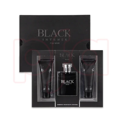 88521, Men's 3pcs Set BLACK INTENSE 2.8fl.oz/80mlAfter Shave 1.7fl.oz/50mlEDT 2.8fl.oz/80mlShower Gel, 191554885219