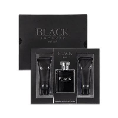 88521, Men's 3pcs Set BLACK INTENSE 2.8fl.oz/80mlAfter Shave 1.7fl.oz/50mlEDT 2.8fl.oz/80mlShower Gel, 191554885219