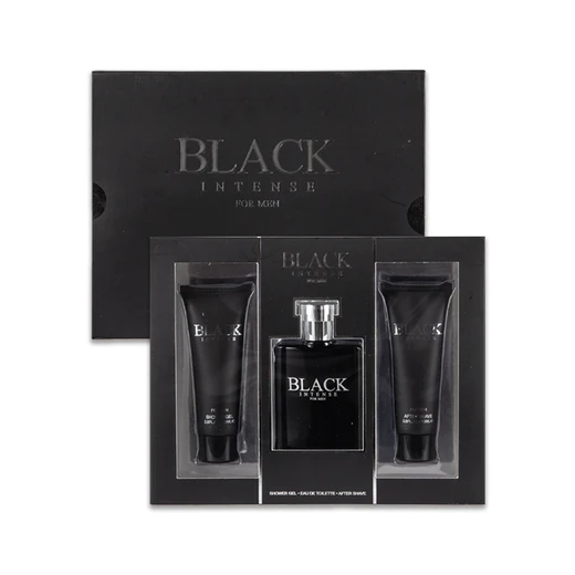 88521, Men's 3pcs Set Black Intense 80ml/2.8fl.oz After Shave + 50ml/1.0fl.ozEDP + 80ml/2.8fl.oz Shower Gel, 191554885219