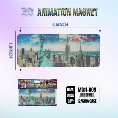 MG11-009, New York 3D Animation Magnet MG11-Series, 887257910098