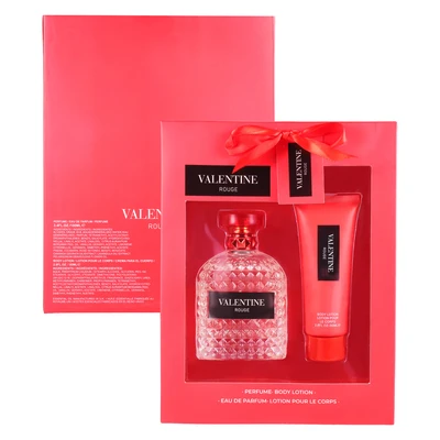 89356, Women's 2pcs Set VALENTINE ROUGE 100ml/3.4fl.oz EDP+ 80ml/2.8fl.oz Body Lotion, 191554893566