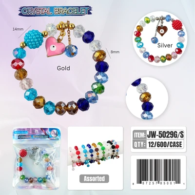 JW-5029, Crystal Bracelet Random Color, 887257850011