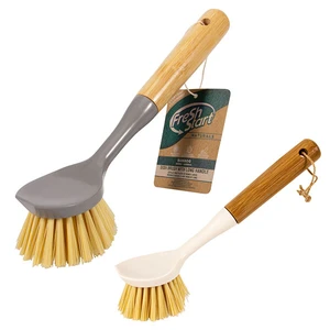 70019, Bamboo Long Handle  Dish Brush, 191554700192