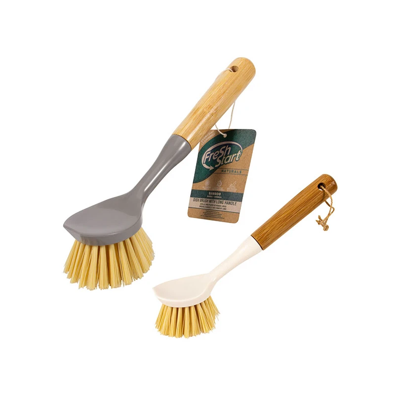 Bamboo Long Handle Dish Brush