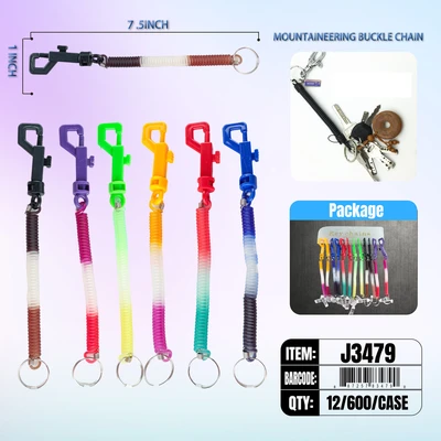 J3479, Key Chain Carabiner & Soft Chain, 887257834790