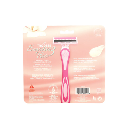 Modess Sensitive 3 Trio Women's Disposable Razors 8-Pack