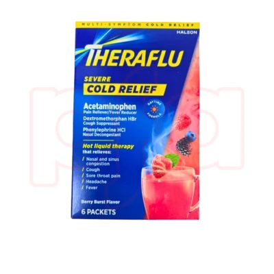 TCC6BMGT, Theraflu Severe Cold & Cough  Berry Infused With Menthol & Green Tea Flavors, 300677917060