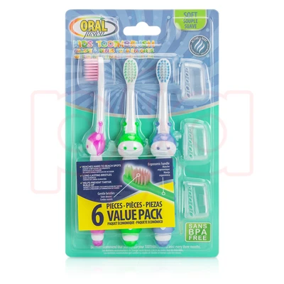 68030, Oral Fusion Toothbrush Kids 6PK Caterpiller, 191554680302