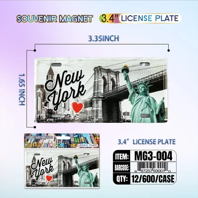 MG3-004, License Plate Magnet  3.35“x1.65", 887257930010