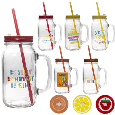 58129, Splash 650ml 22oz Mason Jar printed, 191554581296