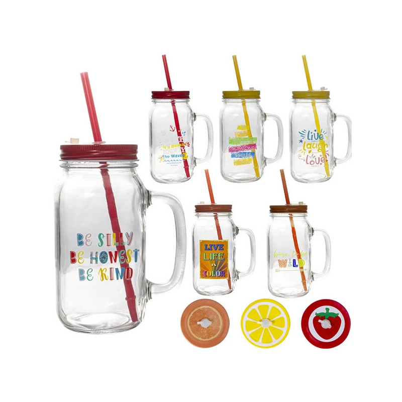 Splash 650ml 22oz Mason Jar printed