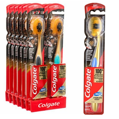 CTB-360-CG, Colgate Toothbrush 360 Charcoal Gold Soft, 8693495048019