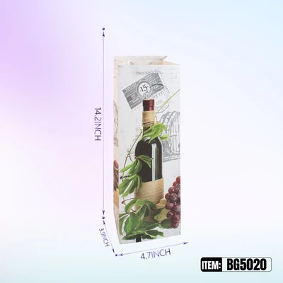 BG5020, General Bottle Bags Ast.4-Styles 4.9"x3.9"x13.6", 887257150418