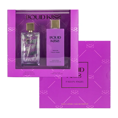 OD88439, LIQUID KISS Mist & Lotion Set for Women Body Mist Gift Sets 3.4 oz Eau de Parfum Spray 6.8oz Body Lotion FALLEN ANGEL Fragrance 2 Pc, 191554884397
