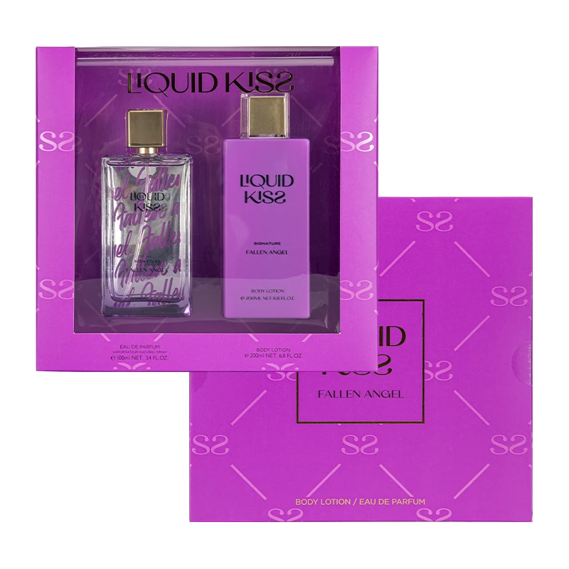LIQUID KISS Mist & Lotion Set for Women Body Mist Gift Sets 3.4 oz Eau de Parfum Spray 6.8oz Body Lotion FALLEN ANGEL Fragrance 2 Pc