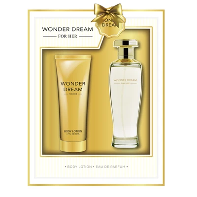 88779, Women's 2pcs Set WONDER DREAM 100ml/3.4fl.oz EDP 80ml/2.7fl.oz Body Lotion, 191554887794