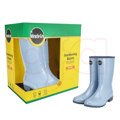 MG-90506, Miracle.Gro Gardening Rain Boots Mid-Calf Solid Blue 6-10  30*19.5*30.2cm, 191554905061