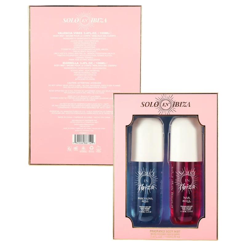 SOLO EN IBIZA BARCELONA BLISS/MARBELLA Women's 2*Body Mist 3.4oz/100ml