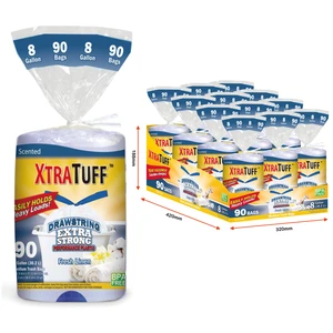 30155, Xtratuff Trash Bag Drawstring 8G 90CT Linen Fresh, 191554301559
