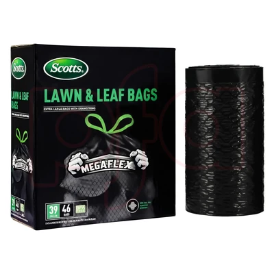 ST-30216, DrawstringTrash Bag Flex 39 Gal 46CT Black Lawn & Leaf - Scotts, 191554302167