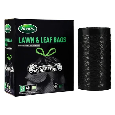 ST-30216, DrawstringTrash Bag Flex 39 Gal 46CT Black Lawn & Leaf - Scotts, 191554302167