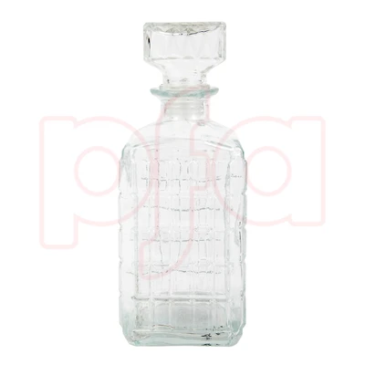 33044, Splash Glass Wine Bottle 1L Rect w/ Gift Box, 191554330443