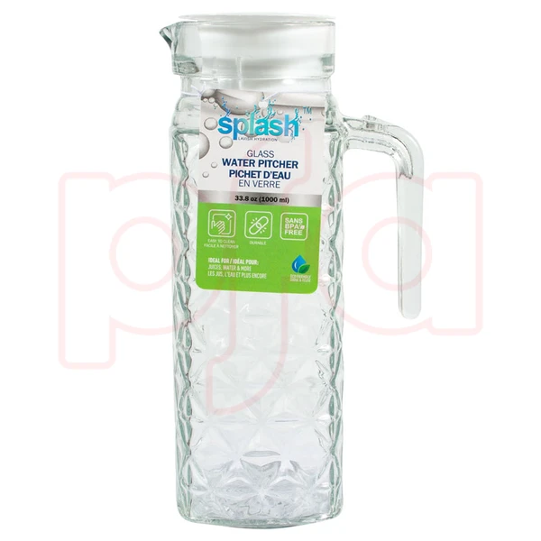 33188, Splash Glass Water Pitcher 33.8oz, 191554331884