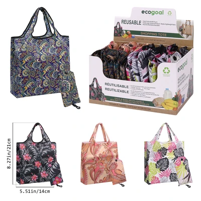 49015, EcoGoal Resuable Folding Shopping Bag, 191554490154