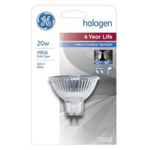 GE87862, GE Halogen 20W MR16 GX5.3 Base Light Bulb, 043168467407