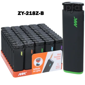 ZY-218Z-B, MK Jet WINDPROOF Lighter Black, 855553008245