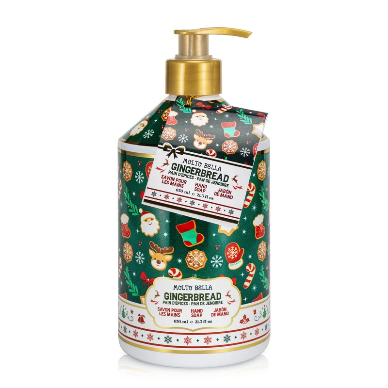 Molto Bella Hand Soap 21.3 FL OZ Holiday Green Gingerbread