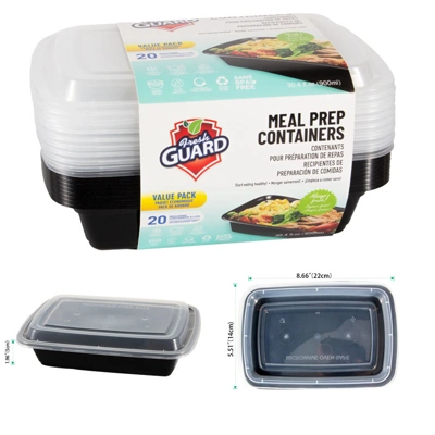56074, Fresh Guard Food Containers 30.4OZ 20PK, 191554560741