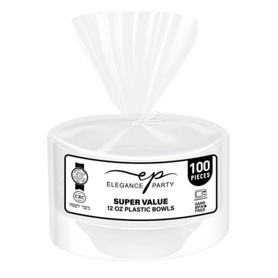 36130, EP Plastic Bowl 12oz White 100CT Value, 191554361300