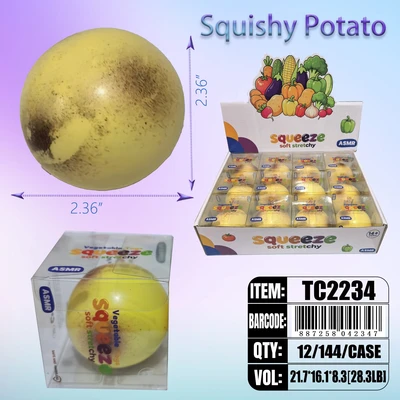 TC2234, Squishy Crunchy  Potato  12/144 PVC, 887258042347