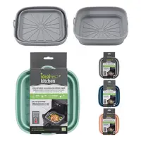 38412, Ideal Kitchen  Collapsible silicone Air Fryer Liner Square, 191554384125
