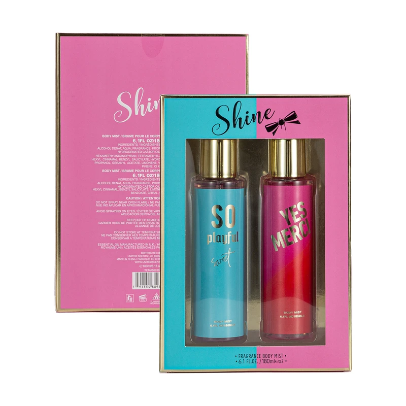 Body Mist Women's 2pcs Set SHINE 2×6.1fl.oz/180ml