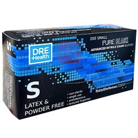 DNG-S, Dre Health Nitrile Exam Gloves Black 200CT Size: Small, 850014724030