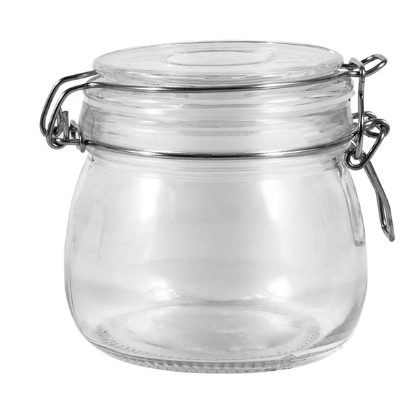 33200, Ideal Kitchen Glass Jar with Clear Lid 18.59 oz, 191554332003
