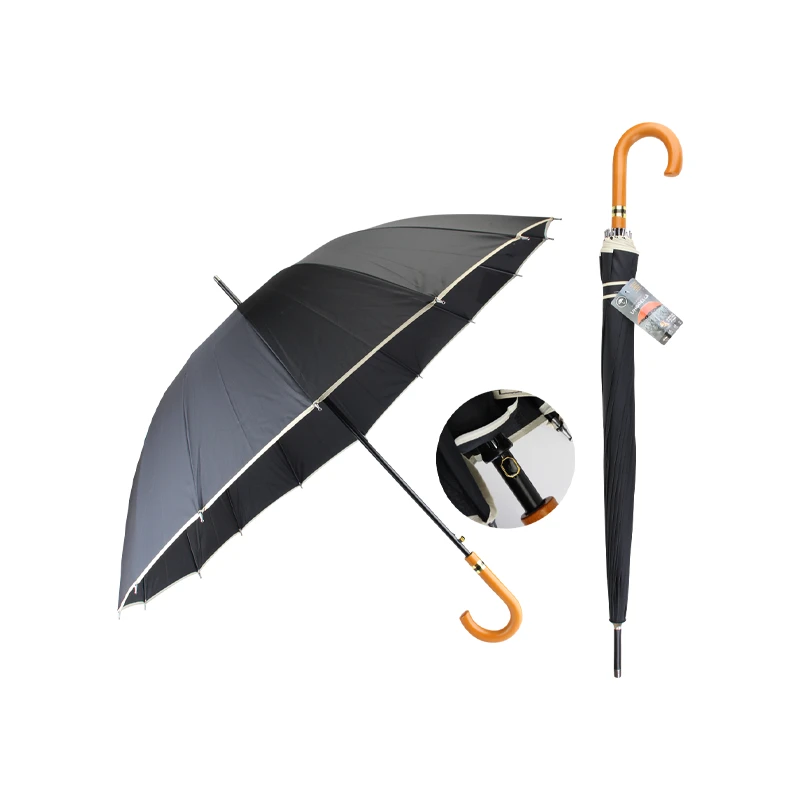 Drops Umbrella Long Wood Handle