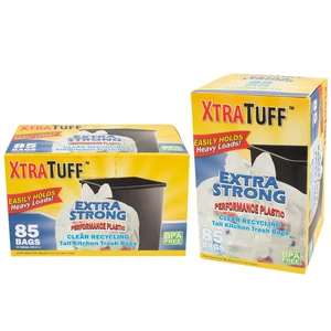30161, Xtratuff Trash Bag Box 13 Gal 85CT Recycle Clear, 191554301610