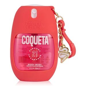 89238, Miami Mami Fragrance Body Mist 1.7oz w/ Charm Silicone Holder Coqueta, 191554892385