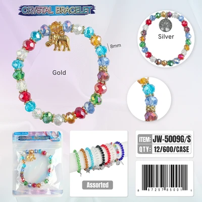 JW-5009, Crystal Bracelet Random Color, 887257850011